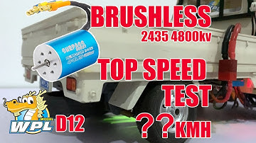 WPL D12 top speed test | How fast it can go with 2435 brushless motor?