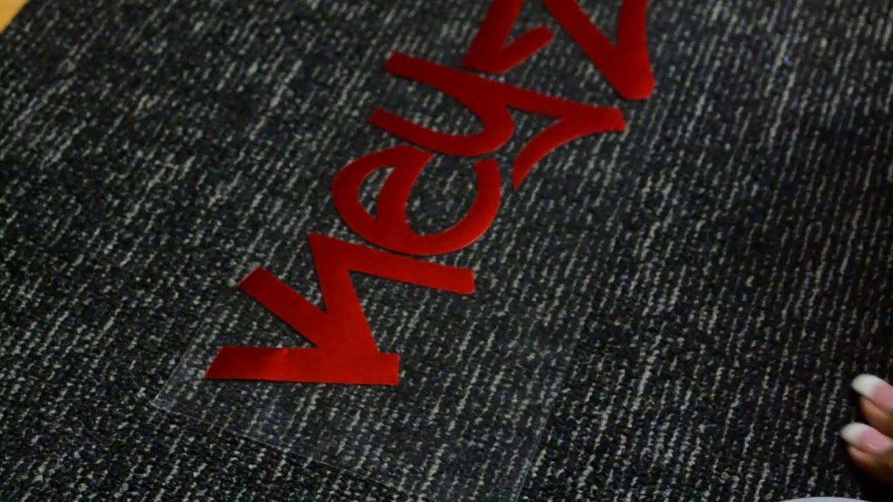 Dollar Tree Personalized Rug w/Heat Transfer Vinyl [ HTV ] - YouTube