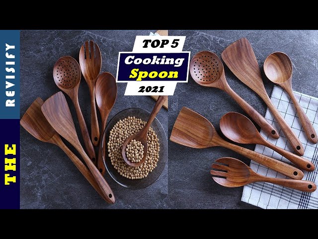 Mooues 9 PCS Wooden Spoons for Cooking, Wooden Utensils for