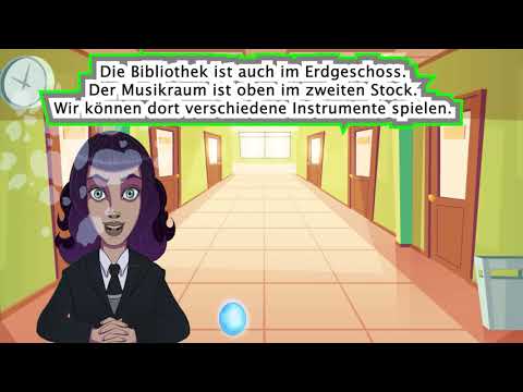 VIDEO 5 - Meine Schule ,  Meine Lieblingsfächer, Unser neue Schule - Animasyonlar ile Almanca