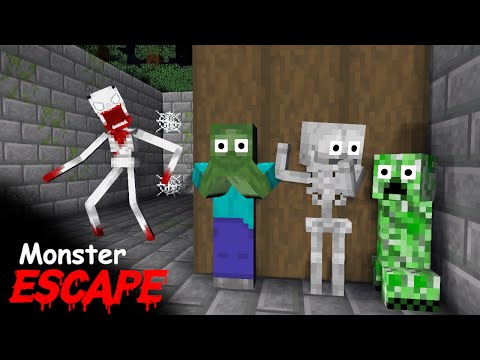 ESCAPE IN SCP-096 MAZE - Monster School - Minecraft Animation