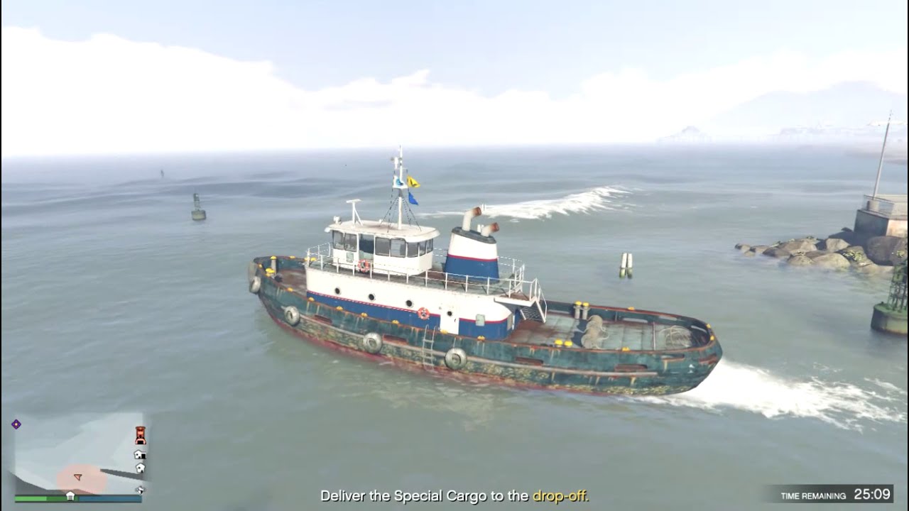 Gta Online Special Cargo Delivery Scenario Using A Boat Youtube