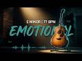 Emotional Guitar Backing Track | EM | 77 BPM | Instrumental Jam Track for Practice