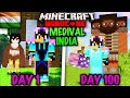 I Survived 100 Days In Medieval India | Minecraft Hardcore