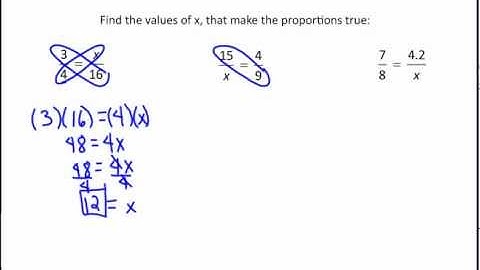Proportions - Solving for x