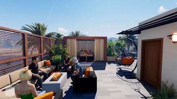 3D Architectural rendering for Roof Top by Square Pixel