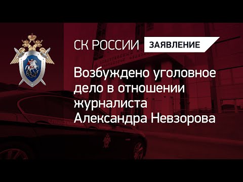 Возбуждено уголовное дело в отношении журналиста Александра Невзорова