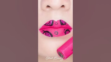Viral lipstick art 💖🌈🦄 #viral #beauty #shorts #eye