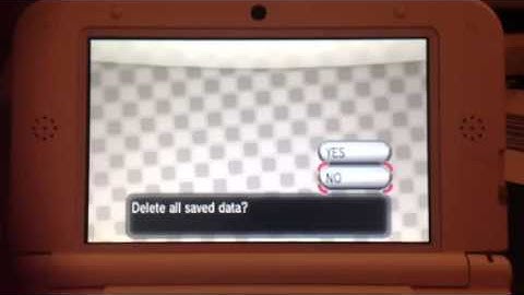 How To Delete All Saved Data (Pokemon X and Pokemon Y)