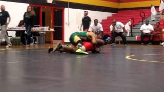 Wrestling 113 Michael Barrera West Forsyth HS vs Keir Richard Parkland HS 2015 16 (2)