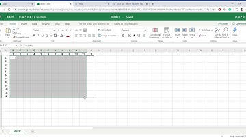 Excel -- Make a Multiplication Table