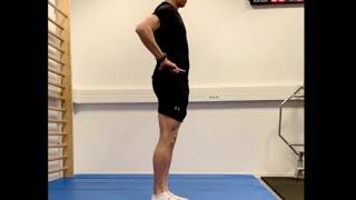 Standing kick test to feel pelvic tilt - hamstring