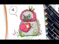 Рисуем милого ёжика маркерами SKETCHMARKER | Уроки рисования от ArtMarkers