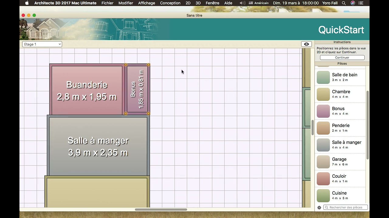 Apprennez a réaliser un plan 2D et 3D avec Architecte 3D pour professionnel et Amateur