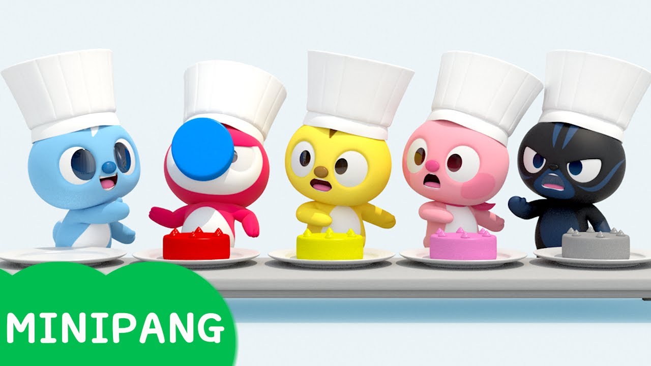 [미니팡 에스파냐] 미니특공대 | 케이크 만들기 | 색깔놀이 | 에스파냐어 | 스페인어| Color play | Mini-Pang TV 3D Play