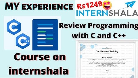 internshala programming with c and c++ training Rs1249🤩 only |Internshala training | Free Placement