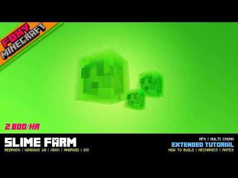 Thumbnail For How to Make a Slime Farm | Tutorial | Minecraft Bedrock Edition (MCBE / MCPE)