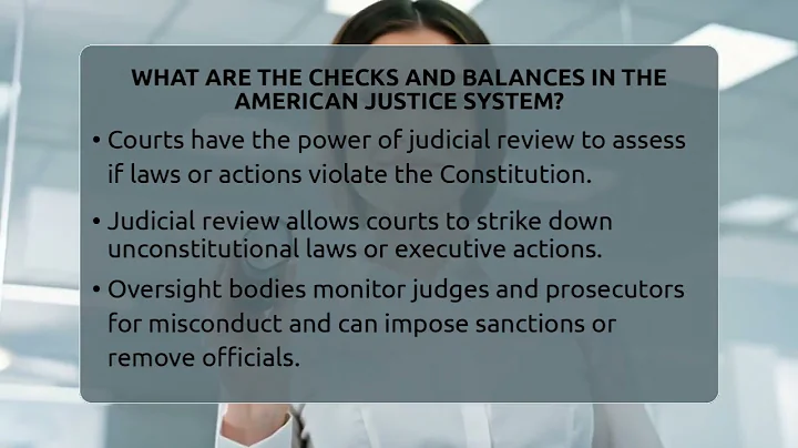 What Are The Checks And Balances In The American Justice System? - Justice System Explained