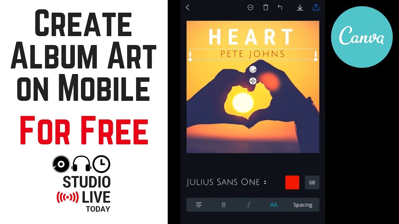 How To Create Free Album Art On Iphone/Ipad Using Canva - Youtube