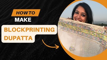 How to do Block Printing | Easy Fabric Painting | Dupatta Painting at home | How to paint Stole