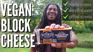 New Miyokos Vegan Block Cheese Farmhouse Cheddar Taste Test Review