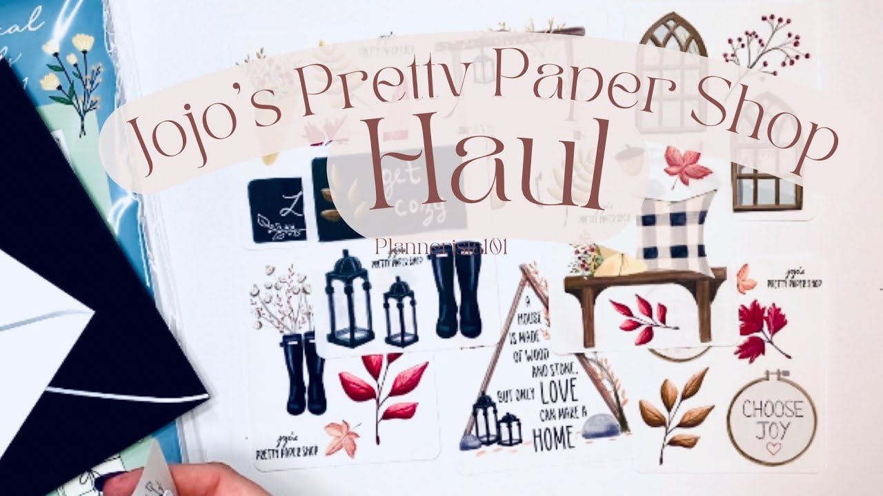 Jojo's Pretty Paper Shop Haul, Planner Haul, Unboxing