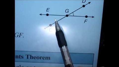 Geometry: Lesson 6 Identifying Pairs of Angles