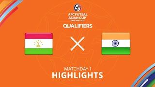 Tajikistan - India | AFC Futsal Asian Cup 2024 Qualifiers | Group E | MD1 | Highlights