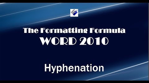 Word 2010   Hyphenation- Add Automatic Hyphenation To Your Documents