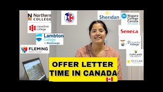 Offer Letter Time Of ALL UNIVERSITY COLLEGES IN CANADA // OFFER LETTER TIME IN CANADA