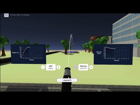 Projectile Motion Web XR Lab Demo (Physics)