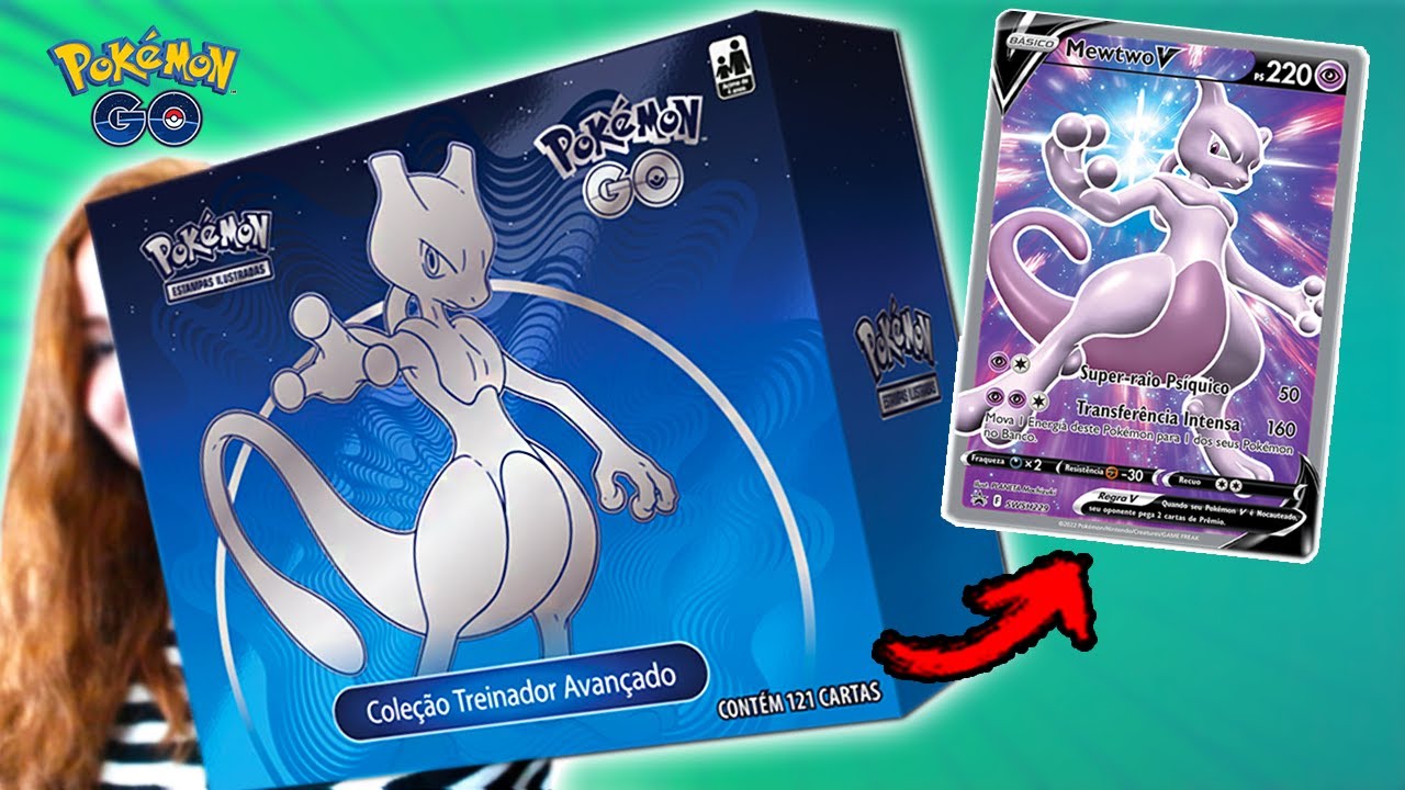 Box Treinador Avançado Mewtwo Pokémon Go Original Copag - Deck de
