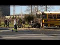 School bus involved in fiery head-on collision in Prince George