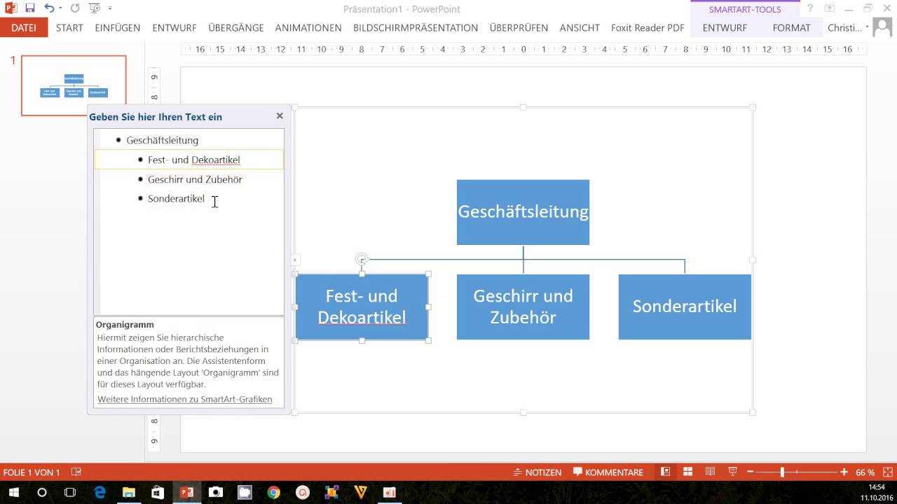 Lernvideo Organigramm Mit Powerpoint Erstellen Youtube