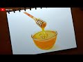 Drawing realistic honey with color pencils  prismacolor premier