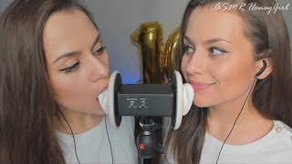 АСМР 100К ДВОЙНЫЕ ЗВУКИ РТА | Licking Ear 👅