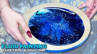 Fluid Acrylic Pouring Tutorial - Floetrol Silicone Blue