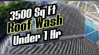 Tile Roof Cleaning Unedited RealTime Video (no talking)