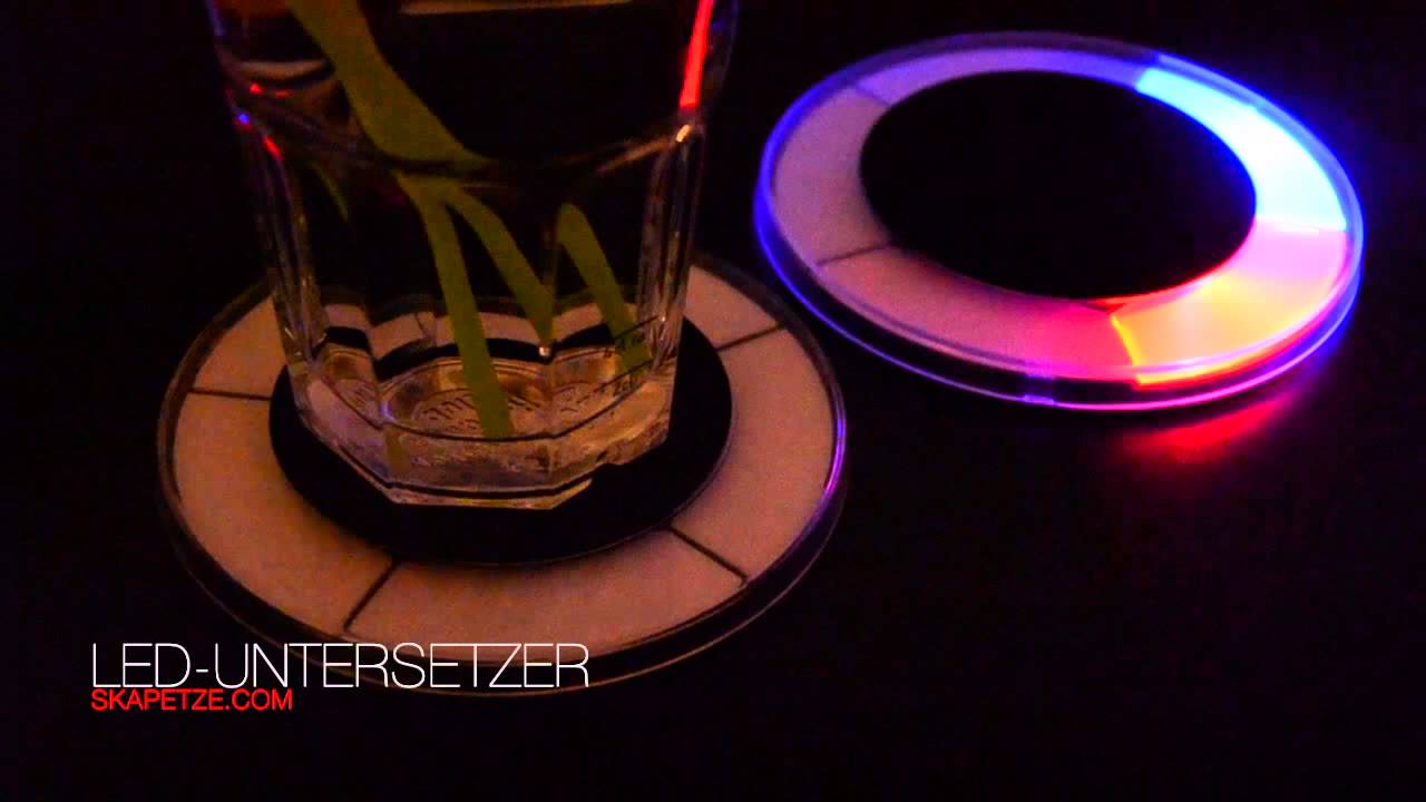 LED Untersetzer / Coaster für Partys oder Events