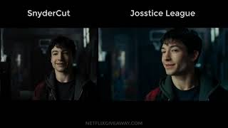 [Justice League Comparison] Batman Meets The Flash - Snydercut vs Josstice League