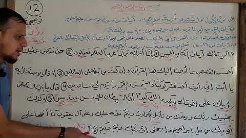 شرح أول ست آيات من سورة يوسف-عليه السلام-منهاج اللغة العربية للصف الثاني عشر بفروعه