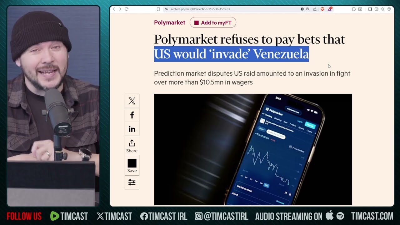 Polymarket REFUSES To Pay Out Over "Invasion" Of Venezuela, Insider Trading ALLEGED | Tim Pool