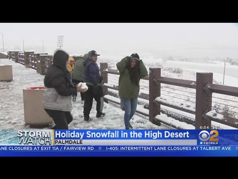 Holiday Snowfall In The High Desert: Palmdale Gets Several Inches Of Snow