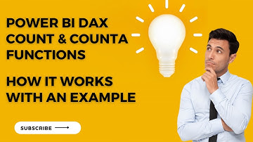COUNT & COUNTA DAX Function IN Power BI | COUNT | COUNTA | With Example