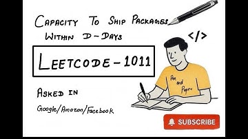 LeetCode 1011 📦 Capacity to Ship Packages | Binary Search on Answer | Amazon, Google, Facebook