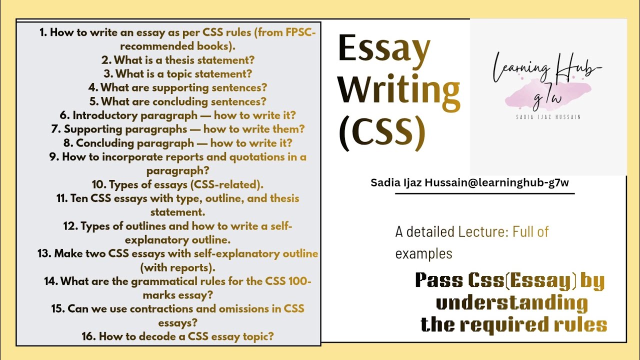 How to Write a CSS Essay / High-Scoring Strategy/CSS/PMS - YouTube