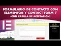 Crea un FORMULARIO DE CONTACTO con Elementor y Contact Form 7 en WordPress