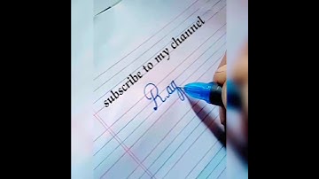 write a name "Raghav"cursive writing kaise likhe.how to write cursive writing#calligraphy #trending