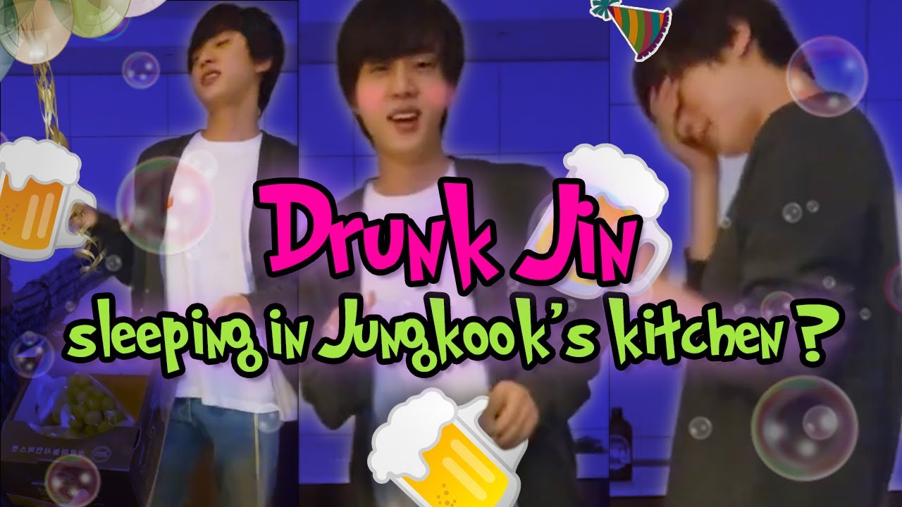 🐻‍❄️Lively Eng Sub💜 Jin is drunk🥴 during Jungkook's birthday🥳🎉