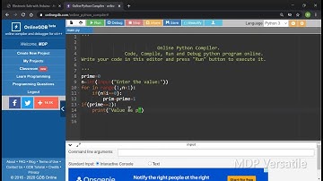 How To Create Calculating Prime and Composite Numbers Programme in Python Language - MDP Versatile